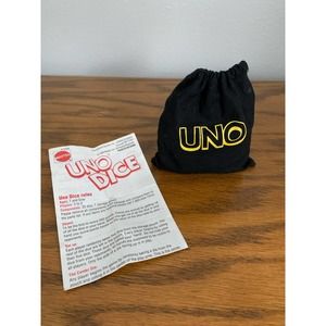 Vtg Uno Dice Game w/ Storage Pouch, Instructions